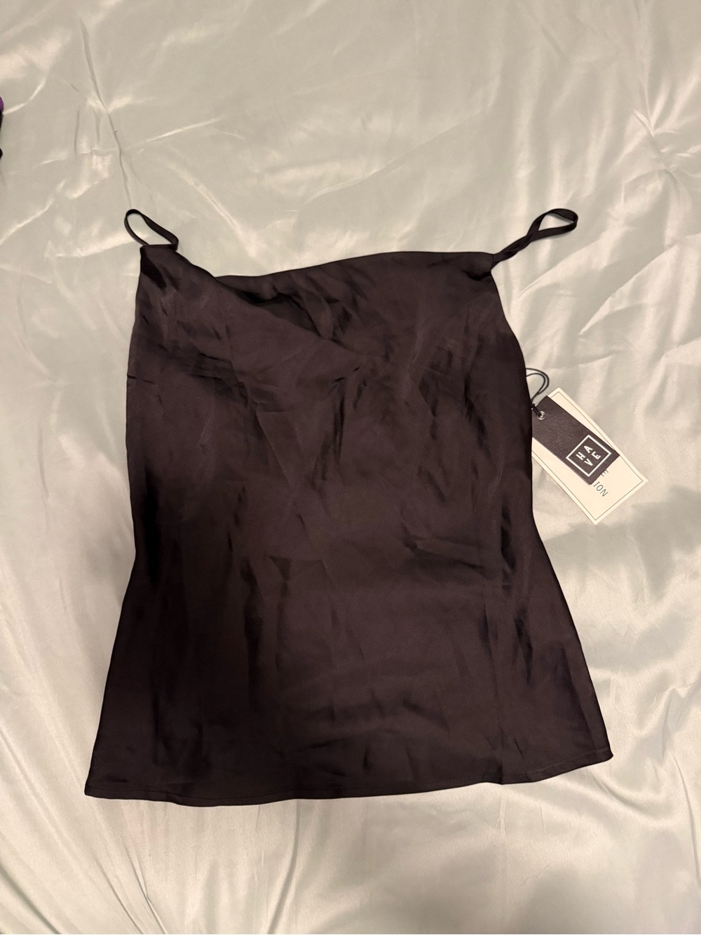 Have Black Satin Camisole Top